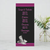 Roze Glitter Hoge Hakken Menukaarten Menu (Staand voorkant)