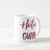 Roze Glitter Hola Guapa Koffiemok (Voorkant rechts)