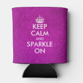 Roze glitter houden kalm en schitteren op koelboxx blikjeskoeler (Achterkant)