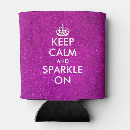 Roze glitter houden kalm en schitteren op koelboxx blikjeskoeler (Achterkant)