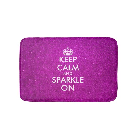 Roze glitter houdt kalm en steekt uit op badmat (Voorkant)