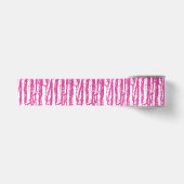 Roze Glitter Houtstructuur Satijnen Lint (Voorkant)