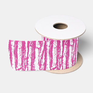 Roze Glitter Houtstructuur Satijnen Lint