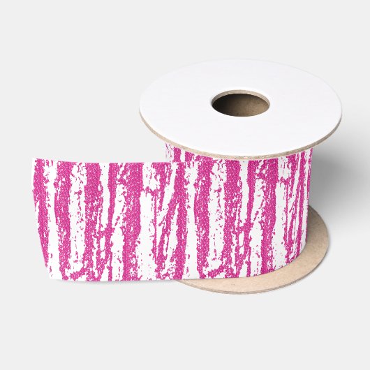 Roze Glitter Houtstructuur Satijnen Lint (Spoel)