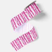 Roze Glitter Houtstructuur Satijnen Lint (Achterkant)