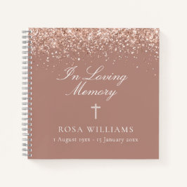 Roze glitter in het liefhebben van het geheugen he notitieboek