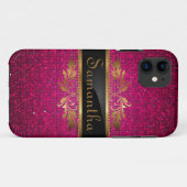 Roze Glitter iPhone 5 Mate Barely There™ Hoesje (Achterkant (horizontaal))