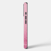 Roze Glitter iPhone Case met Initialen & Naam (Achterkant / Links)