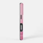 Roze Glitter iPhone Case met Initialen & Naam Hoesje (Rechterkant)