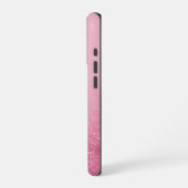 Roze Glitter iPhone Case met Initialen & Naam Hoesje (Linkerkant)