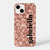 Roze glitter iPhone hoesje (Achterkant)