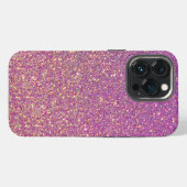 Roze glitter iPhone hoesje (Achterkant horizontaal)