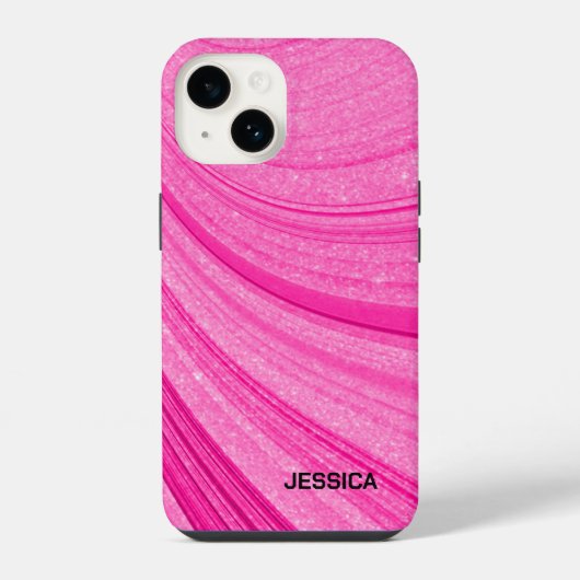 Roze Glitter iPhone Hoesje (Achterkant)