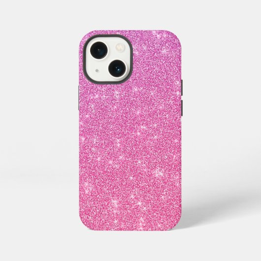 Roze glitter iPhone hoesje (Achterkant)
