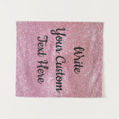 Roze Glitter Jubileum Backdrop Foto Prop Booth Wandkleed (Voorkant (horizontaal))