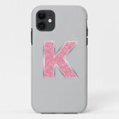 Roze Glitter K Case-Mate iPhone Case (Achterkant)