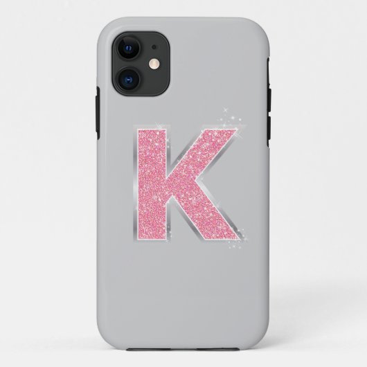 Roze Glitter K Case-Mate iPhone Case (Achterkant)