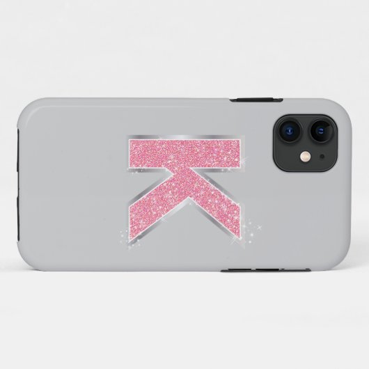 Roze Glitter K Case-Mate iPhone Case (Achterkant (horizontaal))