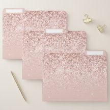 Roze Glitter Kantoor Mapjes