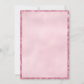 Roze Glitter Kasteel Sprookje Thema Kaart (Achterkant)