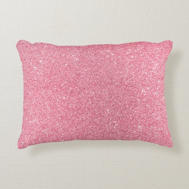 Roze glitter, kerst abstracte textuur. accent kussen (Voorkant)