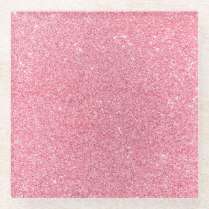 Roze glitter, kerst abstracte textuur. glazen onderzetter