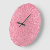 Roze glitter, kerst abstracte textuur. grote klok (Hoek)
