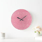 Roze glitter, kerst abstracte textuur. grote klok (Huis)