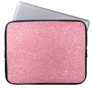 Roze glitter, kerst abstracte textuur. laptop sleeve