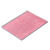 Roze glitter, kerst abstracte textuur. notitieboek (Linkerzijde)