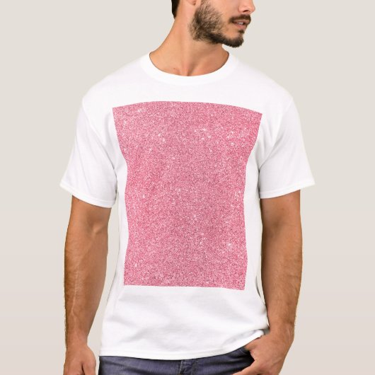 Roze glitter, kerst abstracte textuur. t-shirt (Voorkant)