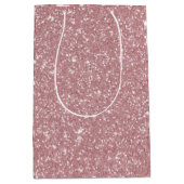 Roze Glitter Kerstcadeautas  Medium Cadeauzakje (Voorkant)