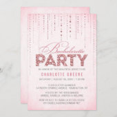 Roze Glitter Kijk Bachelorette Kaart (Voorkant / Achterkant)