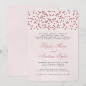 Roze Glitter Kijk Confetti Weddenschap Kaart (Voorkant / Achterkant)