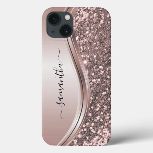 Roze Glitter Kijk Handgeschreven naam 13 Case-Mate iPhone Case (Achterkant)