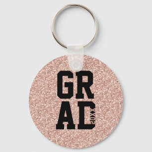 Roze glitter-klasse van de Sleutel van de Sleutel  Sleutelhanger