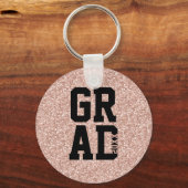 Roze glitter-klasse van de Sleutel van de Sleutel Sleutelhanger (Voorkant)