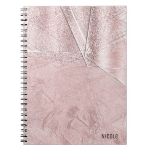 Roze Glitter Kristal Glas Glam Designer Stijl Notitieboek