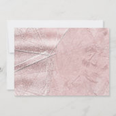 Roze Glitter Kristal Glas Glam Feest Uitnodigingen (Achterkant)