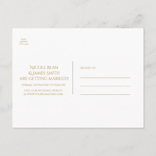 Roze Glitter Kristal Glas Glam Sla de Datum Op Aankondigingskaart (Achterkant)