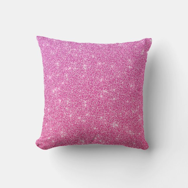 Roze glitter kussen (Voorkant)