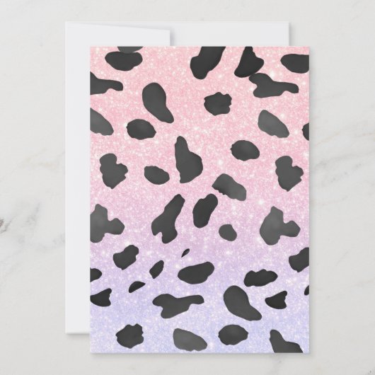 Roze glitter laarzen en bling 20ste verjaardag kaart (Achterkant)