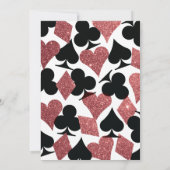 Roze Glitter Las Vegas Elopement Aankondiging (Achterkant)