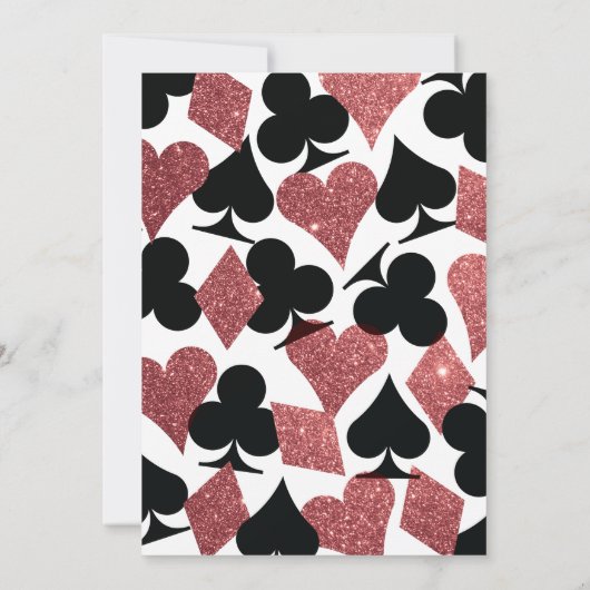 Roze Glitter Las Vegas Elopement Aankondiging (Achterkant)