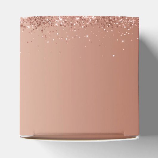  roze glitter lege voorverpakking bedankdoosjes (Bovenkant)