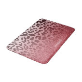Roze Glitter Leopard Huid Badmat (Gekanteld)