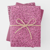 Roze Glitter Leopard Inpakpapier Vel (In situ)