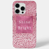 Roze Glitter Leopard Ombre Case-Mate iPhone Case (Achterkant)