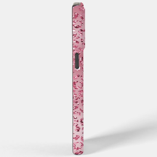 Roze Glitter Leopard Ombre Case-Mate iPhone Case (Achterkant / Rechts)