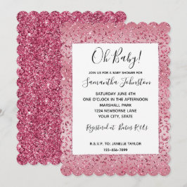 Roze Glitter Leopard Ombre Kaart